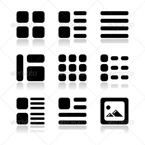 8 List View Icon Images