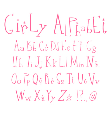 Girly Alphabet Fonts