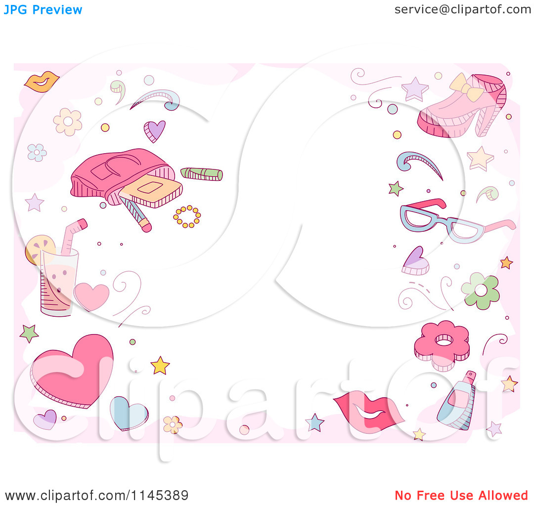 Girly Border Clip Art