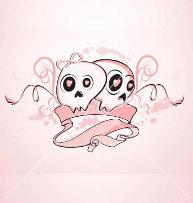 Girly Skull Vector