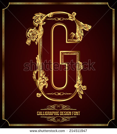 Gold Calligraphic Design Elements Gold Calligraphic Design Elements