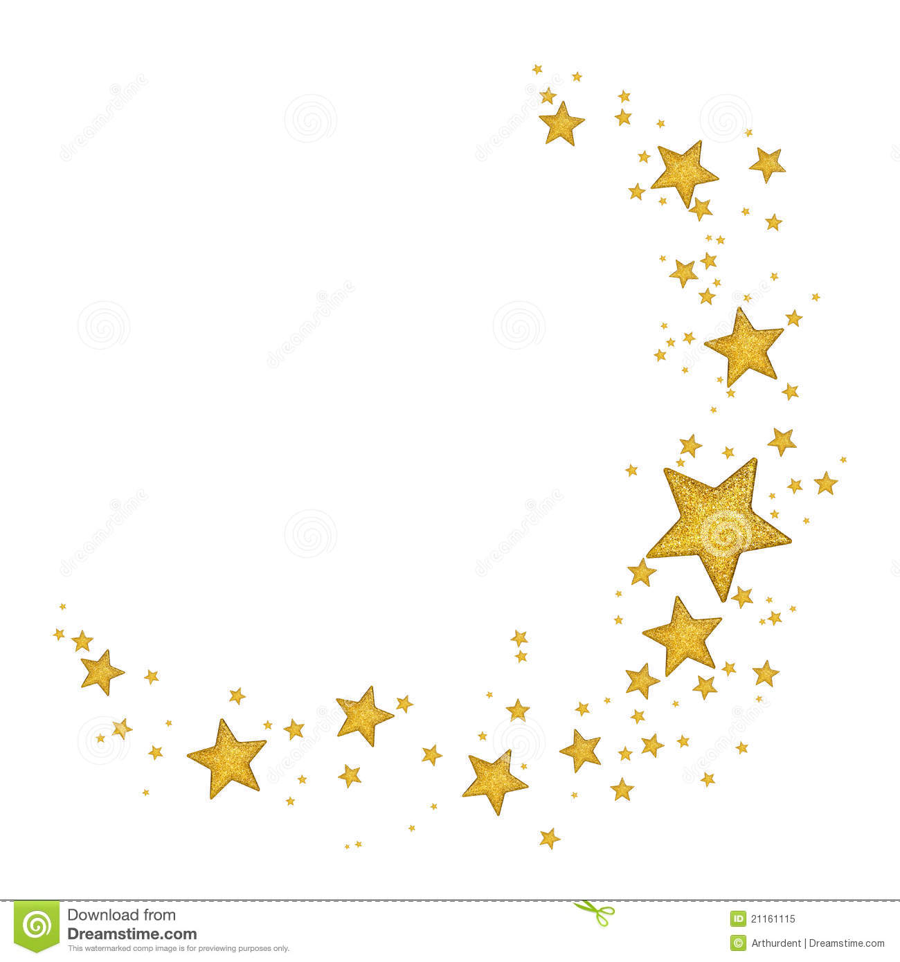Gold Glitter Star Clip Art