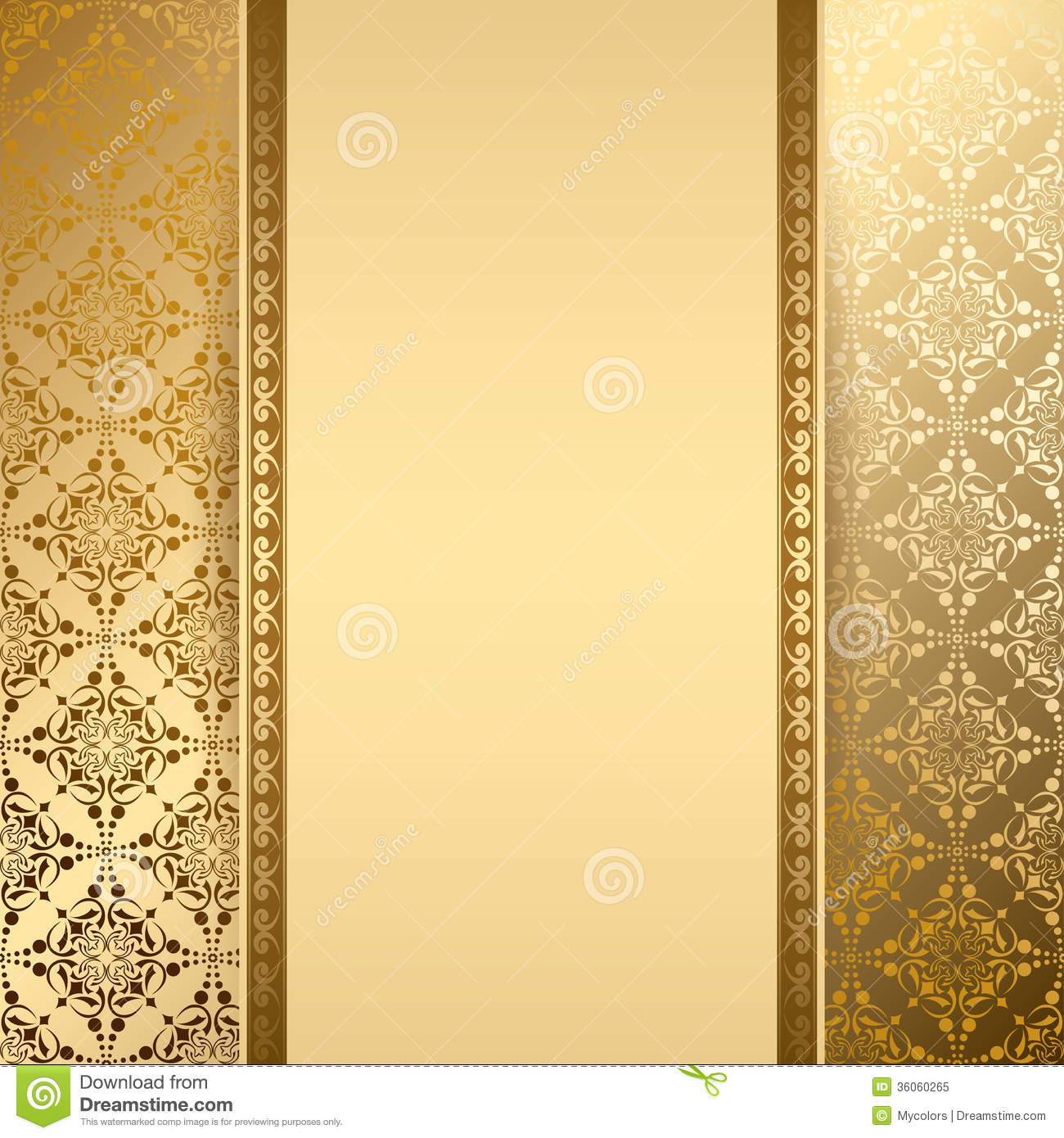 Gold Vintage Vector Patterns