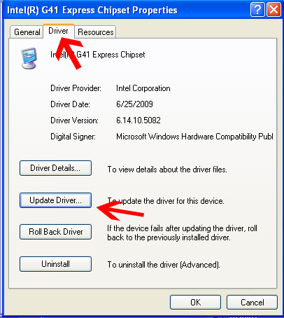 Graphics Card Driver Update Windows XP