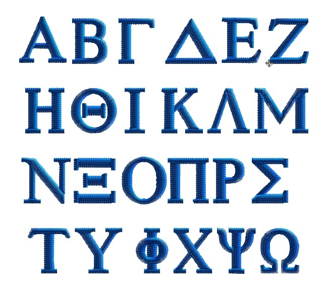 Greek Alphabet Font