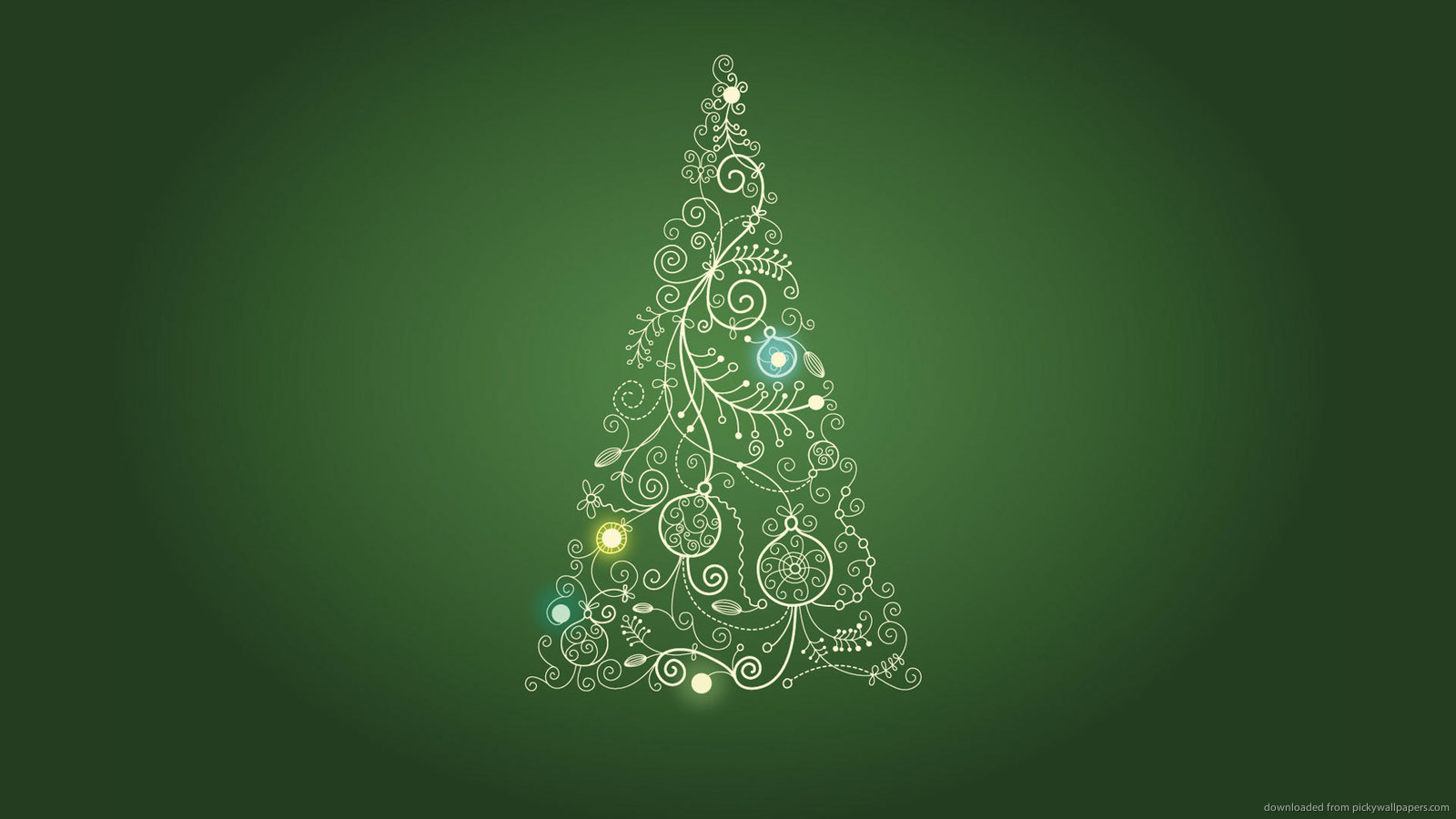 Green Christmas Tree Art