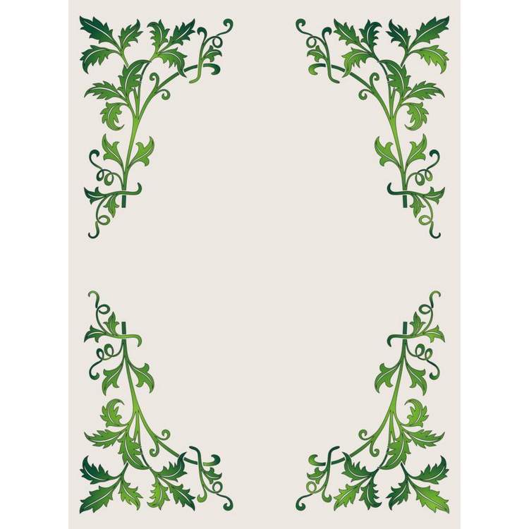 Green Leaves Border Green Leaves Border