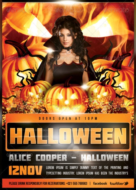 Halloween Party Flyers Templates Free