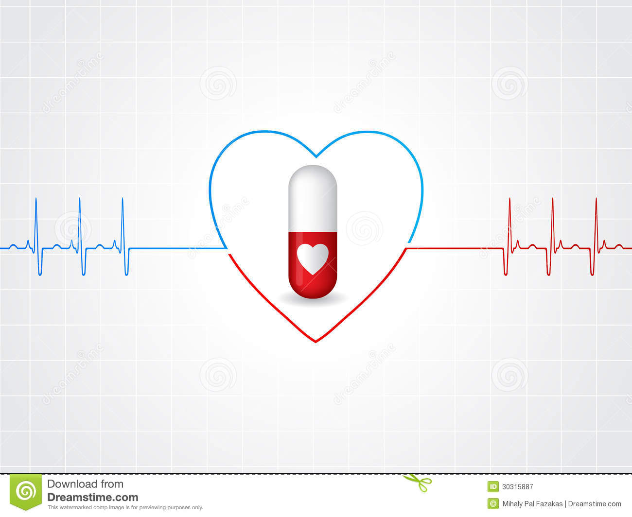 Heart with EKG Design