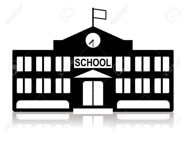 High School Clip Art Black and White