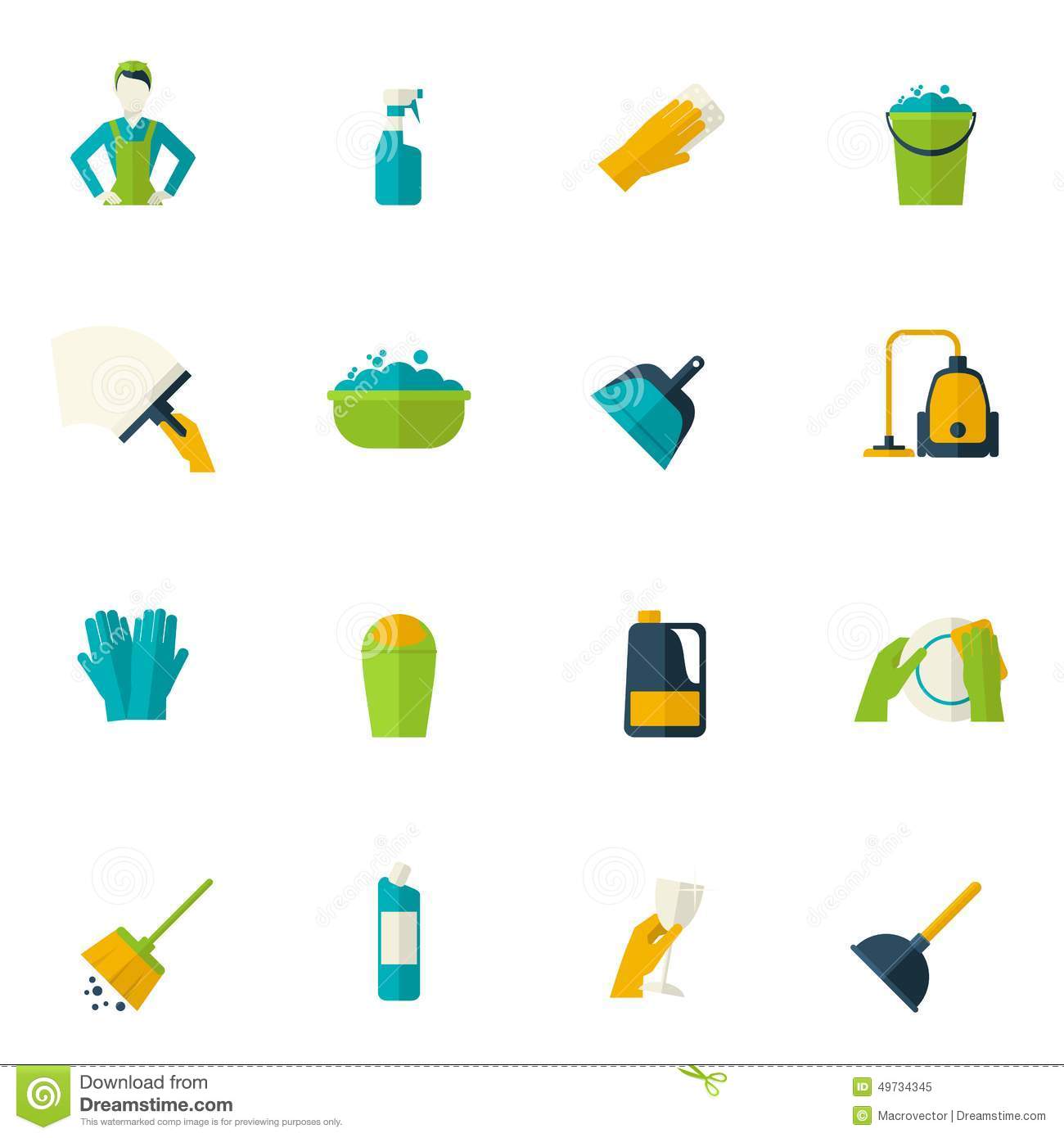 Icon Glove Cleaning Bucket Vector