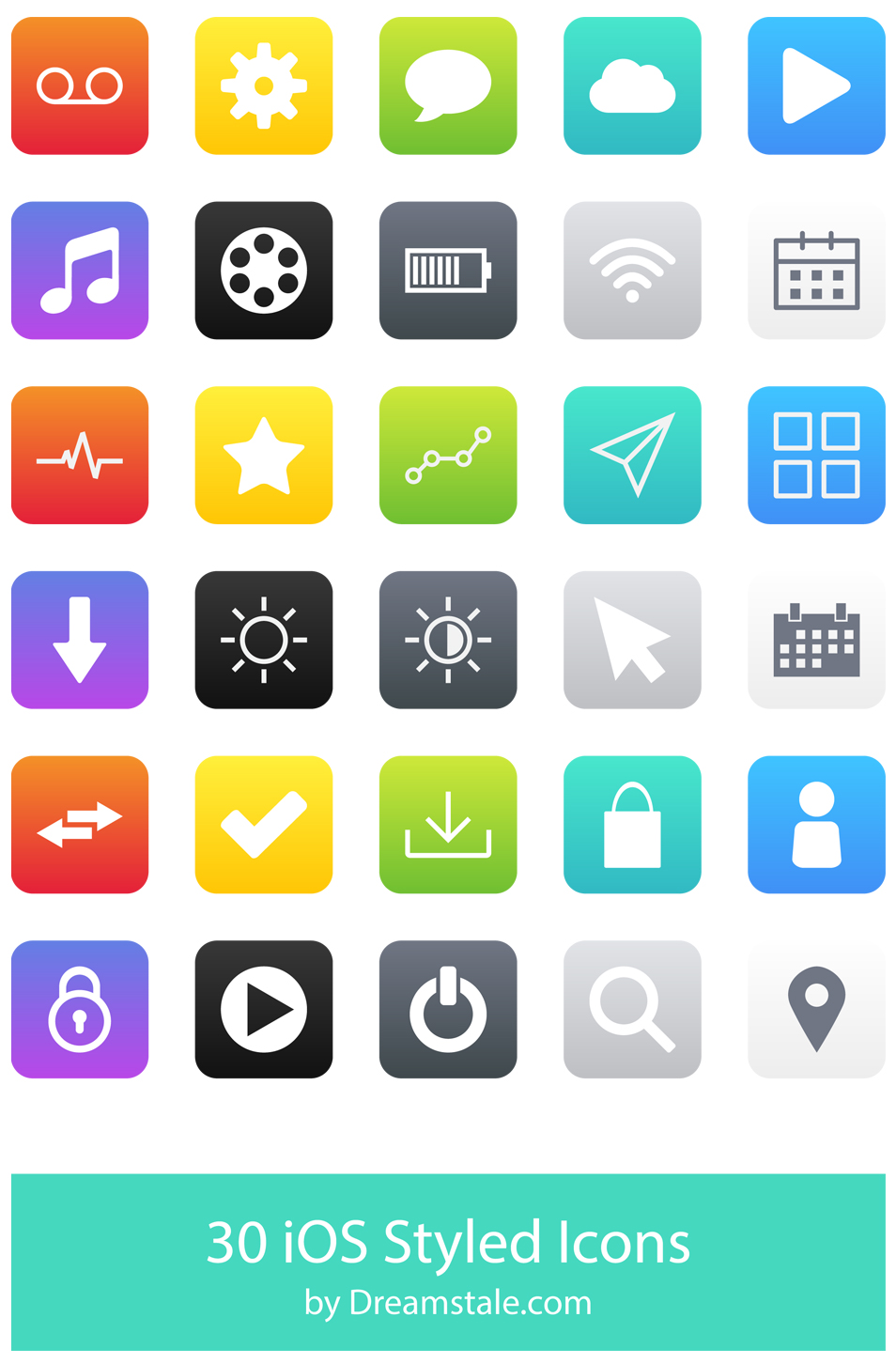 iOS Icons Vector Free