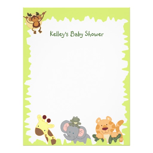 Jungle Animal Baby Shower Templates