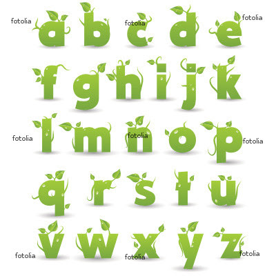 Leaves Alphabet Letter