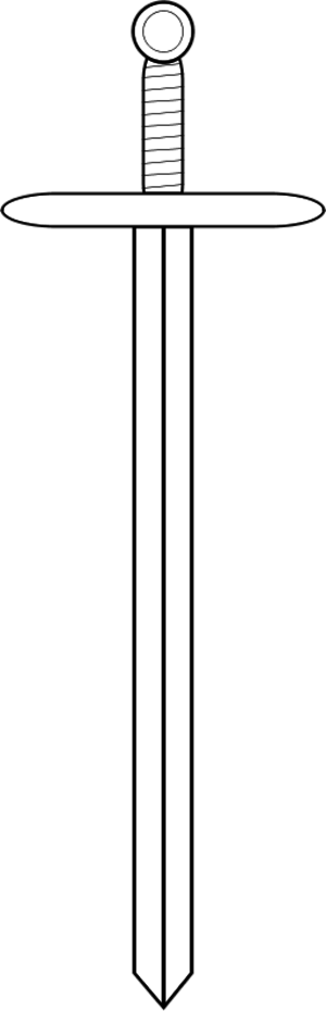 Line Art Crossed Swords Line Art Crossed Swords