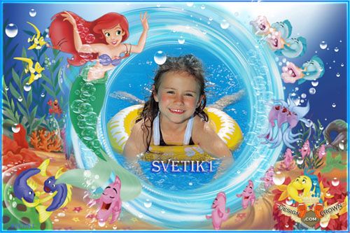 Little Mermaid Photoshop Frame Little Mermaid Photoshop Frame