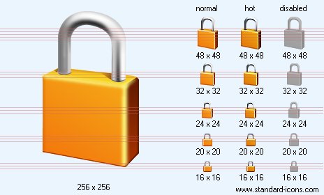 Lock Icon 16X16