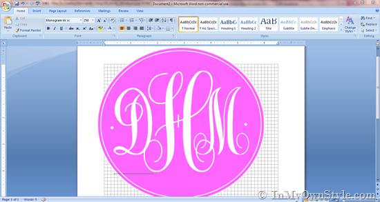 Make Your Own Printable Monogram