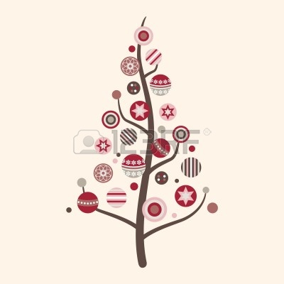 Modern Christmas Tree Clip Art