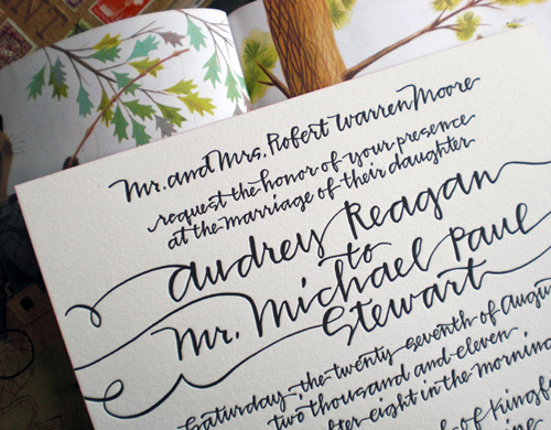 Modern Wedding Invitations Calligraphy