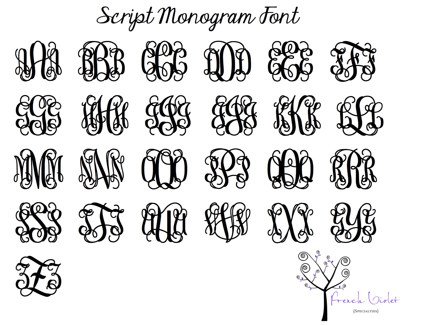 Monogram Script Font Monogram Script Font