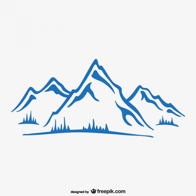 Mountain Ink Vector Free