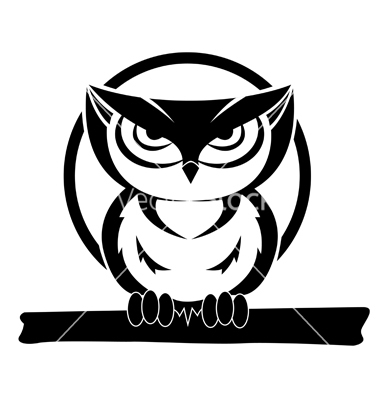 Owl Vector Black and White