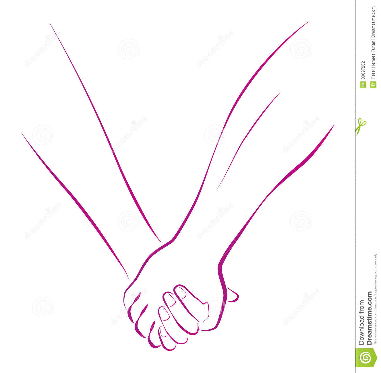 People Holding Hands Outline