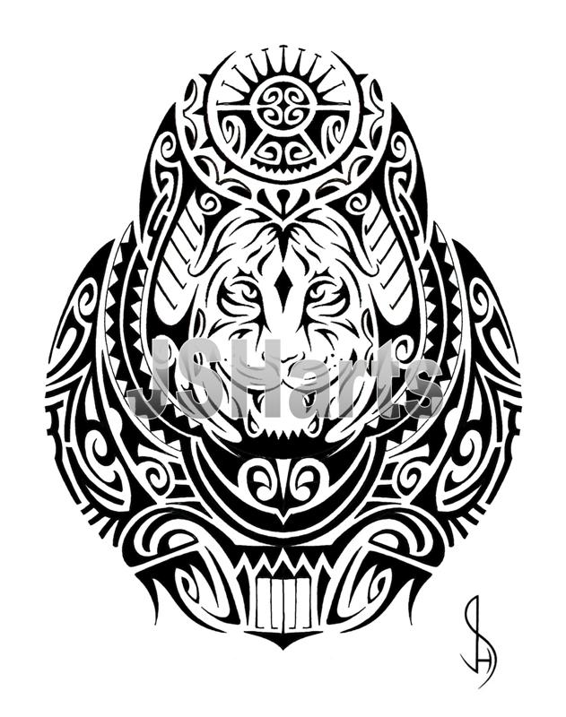 Polynesian Face Tribal Tattoo Designs