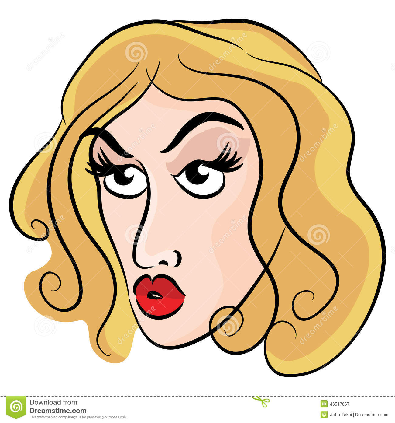 Pretty Girl Face Vector