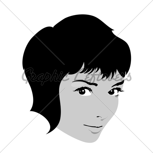 Pretty Girl Face Vector