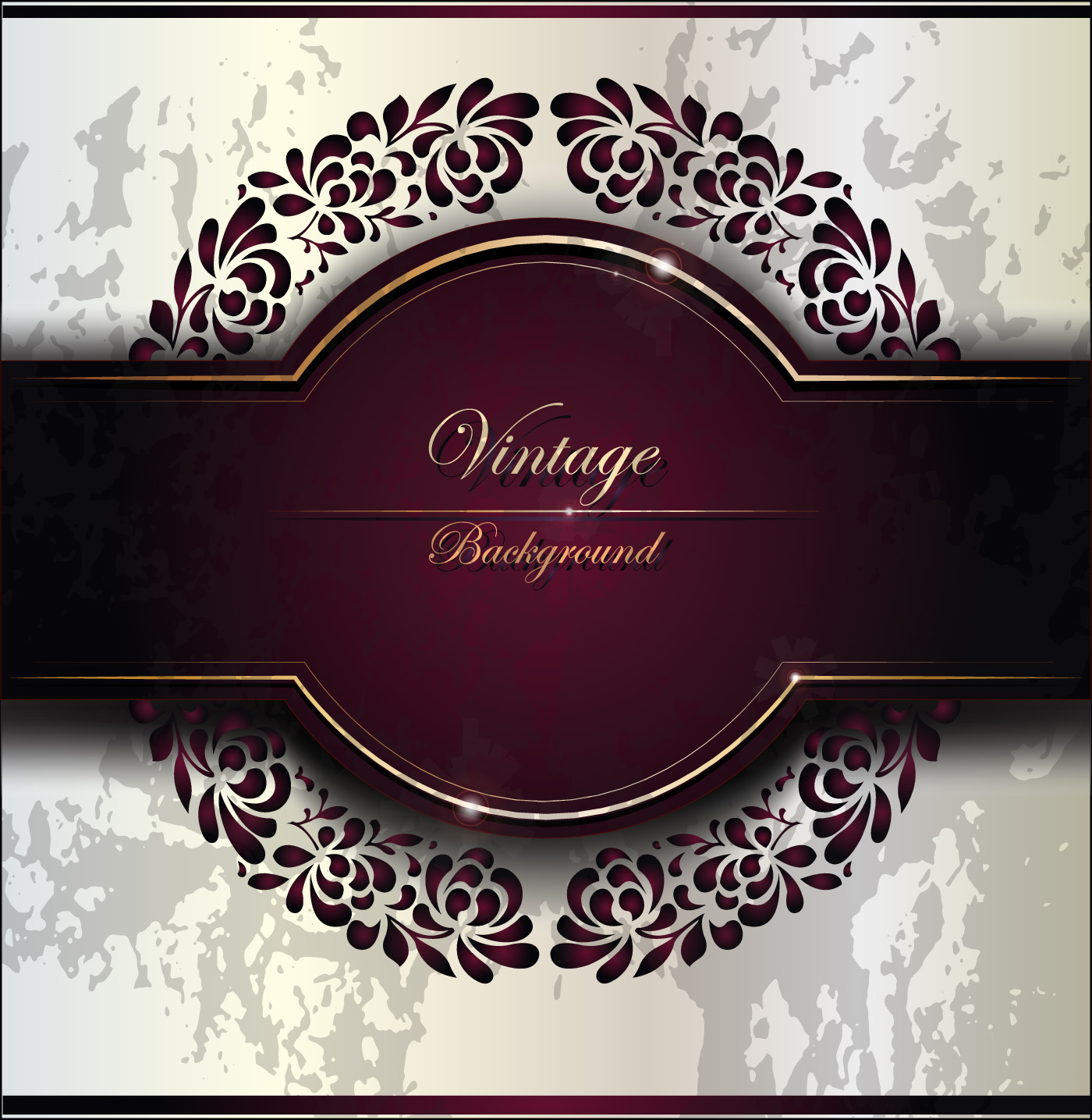 Purple Vintage Frame Vector