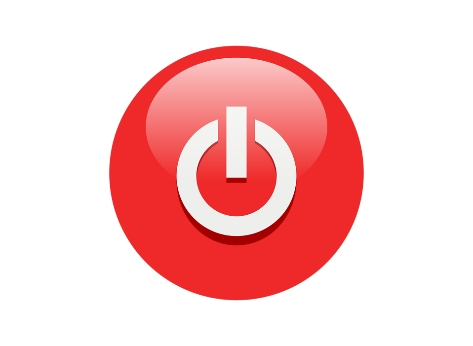 Red Power Button Icon