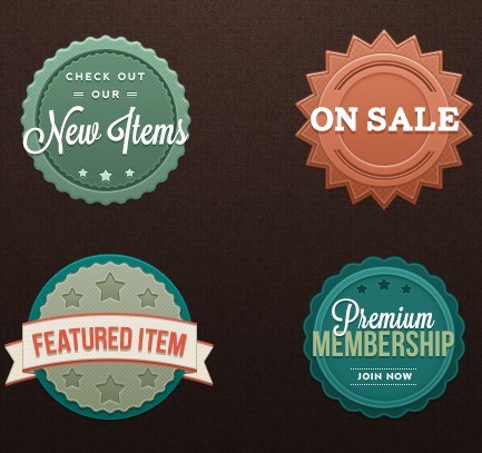 Retro Badge PSD Template