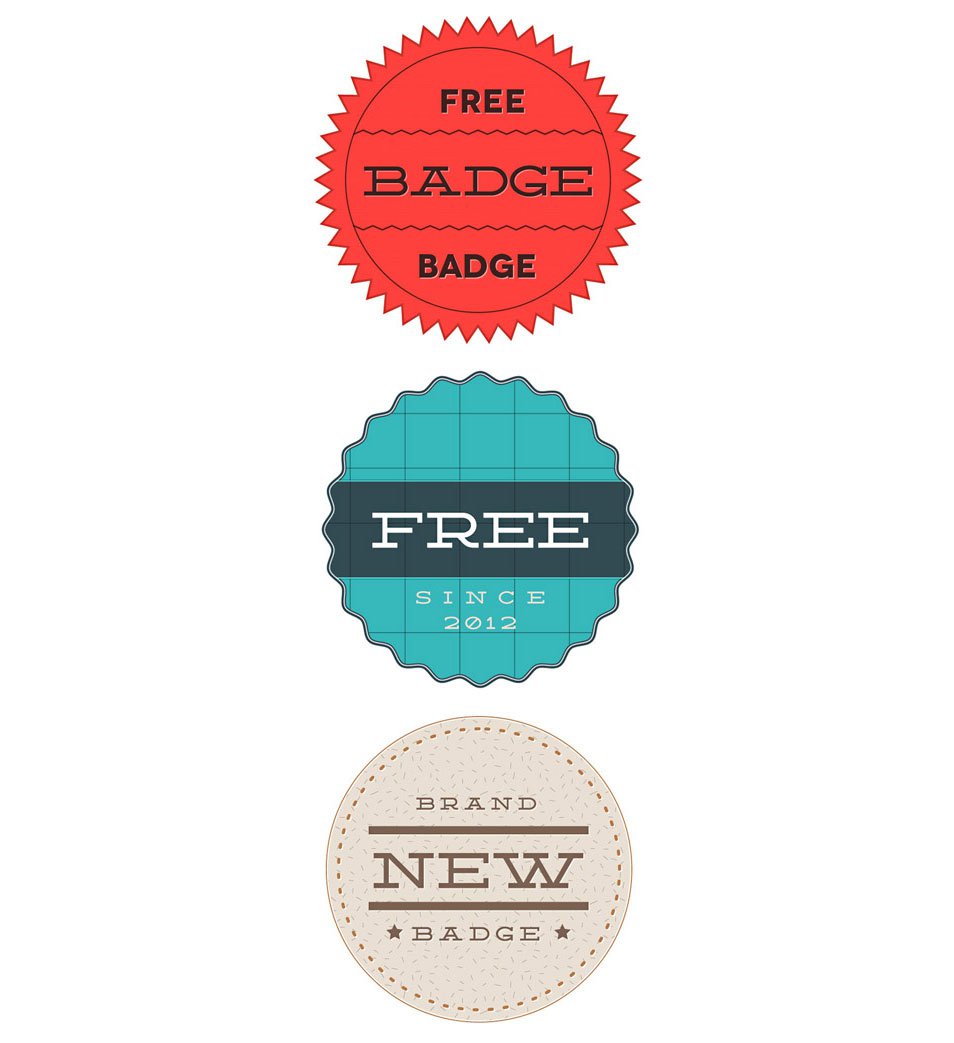 Retro Badge PSD Template