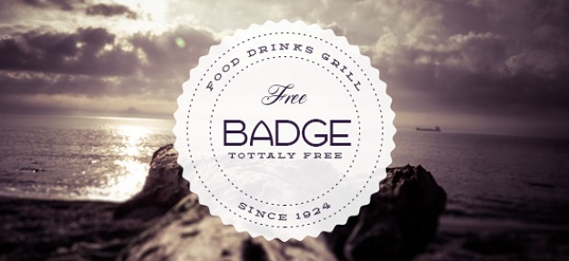 Retro Badge PSD Template