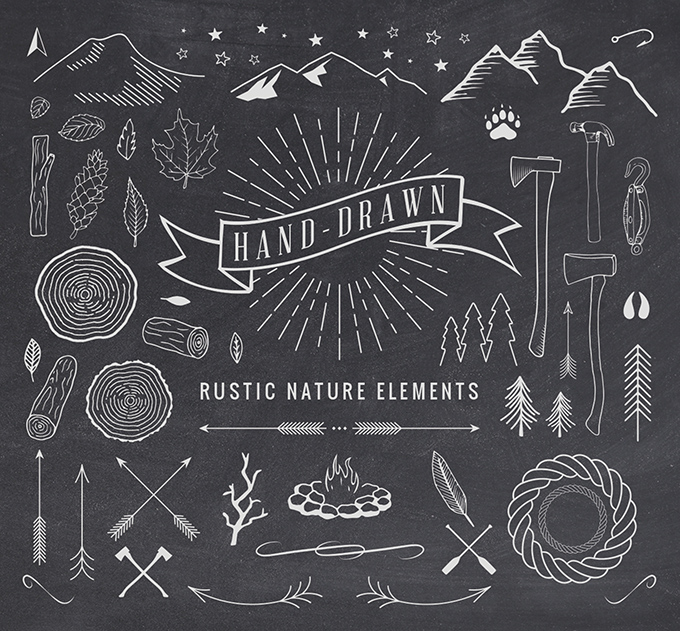 Rustic Hand Drawn Vectors Rustic Hand Drawn Vectors
