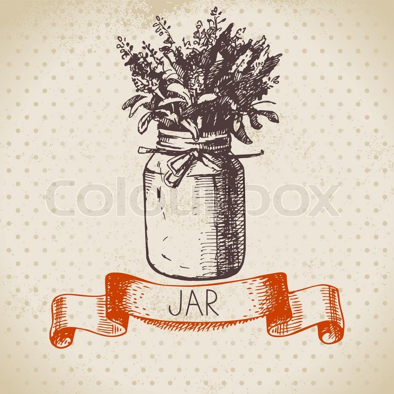 Rustic Vintage Flowers Vector