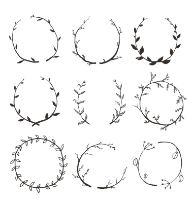 Rustic Wreath Vector Free