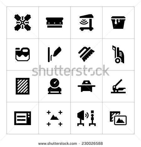 8 Silk Screen Printing Vector Images