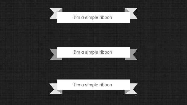 Simple Black and White Vector Ribbon