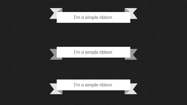 Simple Black and White Vector Ribbon Simple Black and White Vector Ribbon