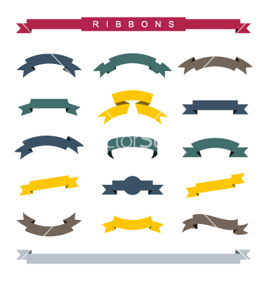 Simple Ribbon Banner Vector