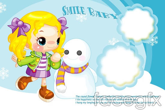 Snowman Cartoon Characters Girls