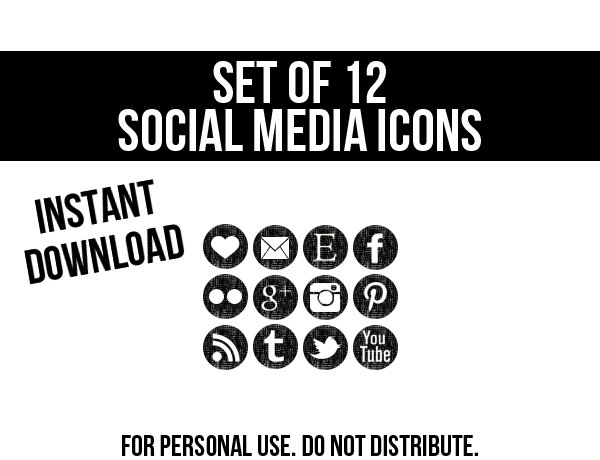 Social Media Icons Black Instagram