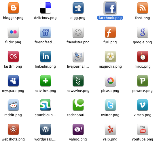 Social Media Website Icons