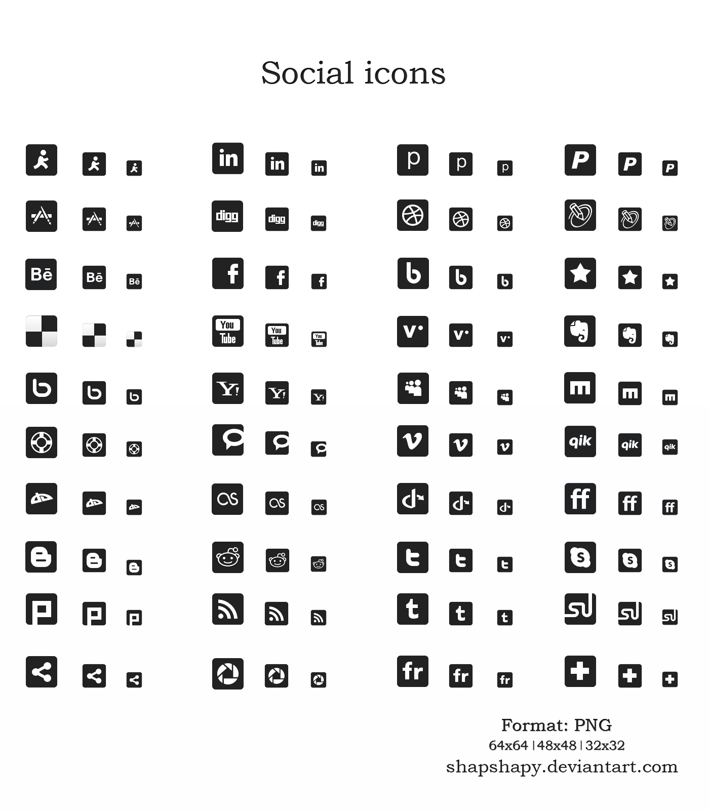 Social Media Website Icons