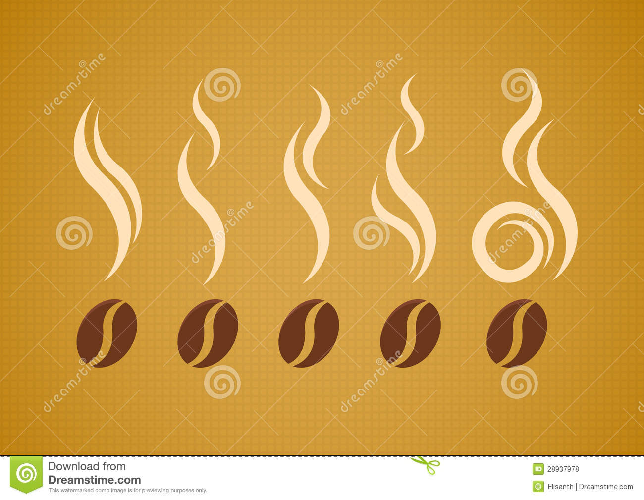 Steam Coffee Bean Vector Steam Coffee Bean Vector