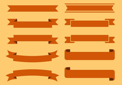 Straight Ribbon Banner Vector Straight Ribbon Banner Vector