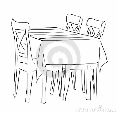 Table and Chair Silhouette